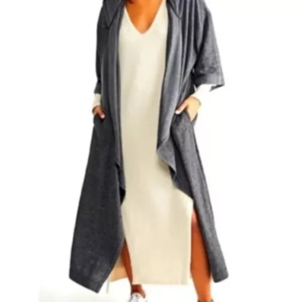 Free people Gray Duster cardigan Xs/small open front